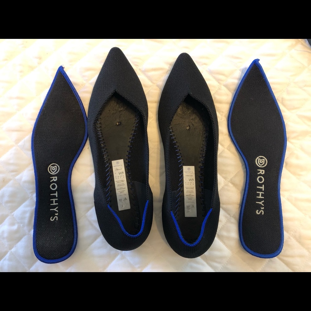 Rothy’s EUC Black points size 9 - Picture 2 of 4